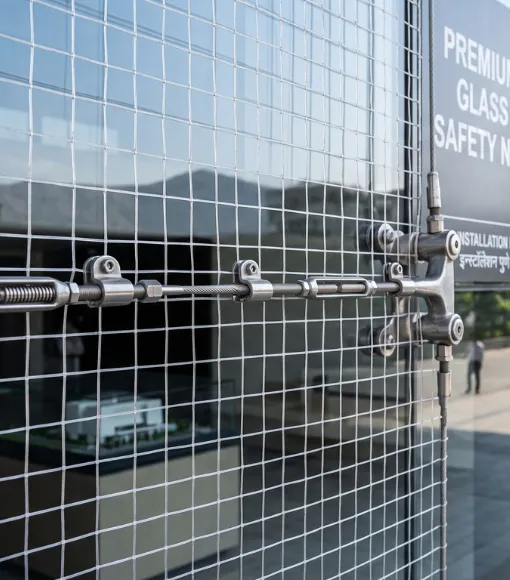 Glass Safety Nets Installation