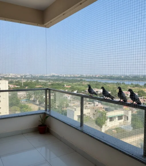 Pigeon Nets For Balconies Closeup