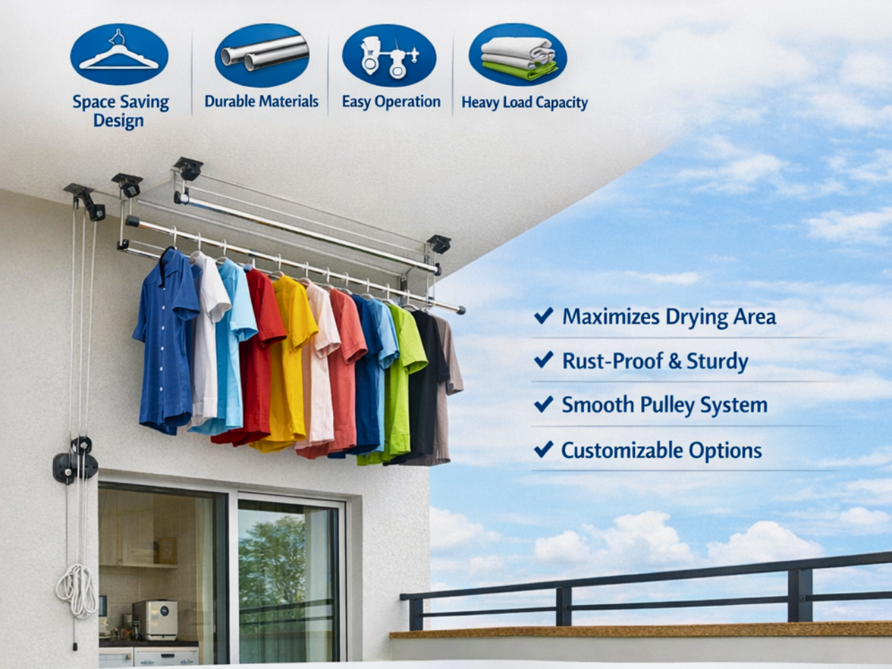 Cloth Hangers for Balconies and Homes